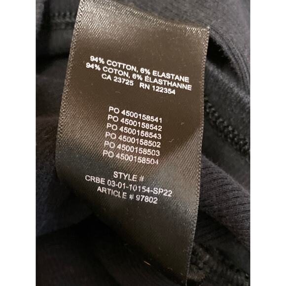 Aritzia TNA Womens Black Long Sleeve Crew Neck Knit T Shirt Tee Crop Top Size XL - Picture 4 of 4